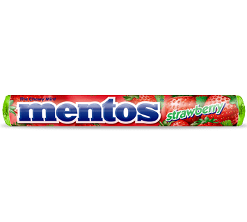 Mentos Mint Chewy Strawberry 1.32 oz (15 Rolls Per Box)