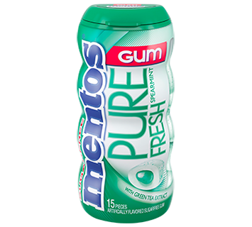Mentos Pure Gum Spearmint Flavor (10 Units Per Box)