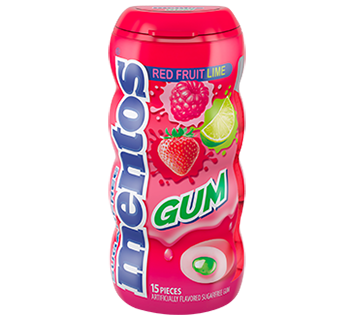 Mentos Gum Red Fruit Lime  (10 Units Per Box)