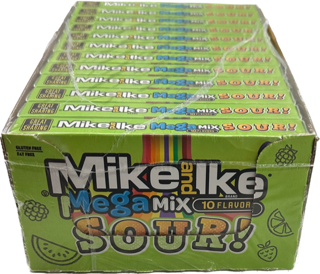 Mike and Ike Sour Mega Mix 4.25 oz Theater Box (12 Box Per Case)