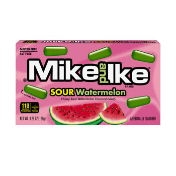 Mike and Ike Sour Watermelon Movie Box 4.25 oz (12 Box Per Case)