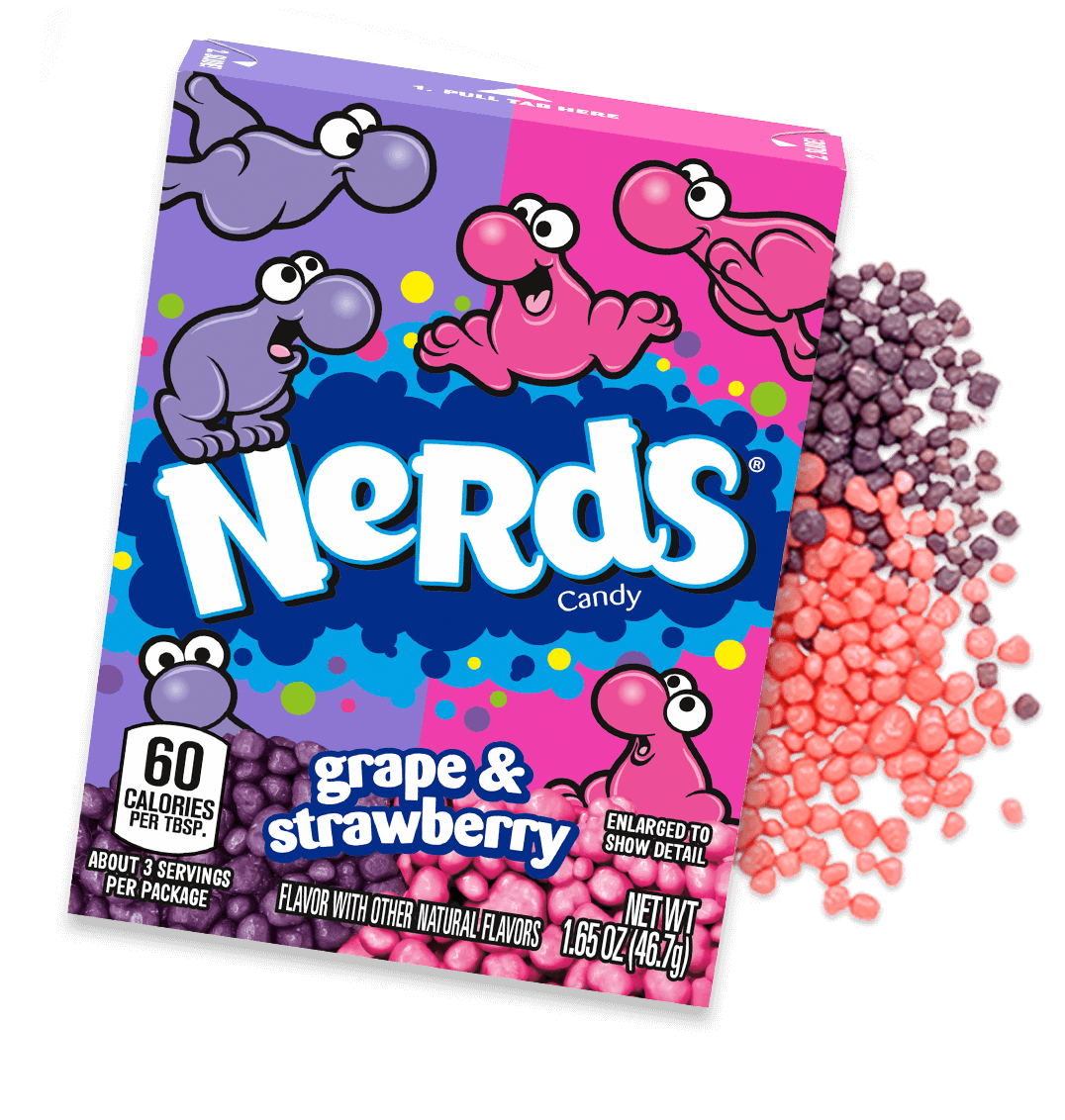 Nerds Strawberry Grape Flavors 1.65 oz (36 Packs Per Box)