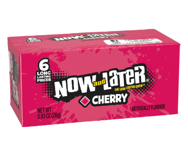 Now and Later Cherry Flavor 0.93 oz (24 Packs Per Box)