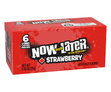 Now and Later Strawberry Flavor 0.93 oz (24 Packs Per Box)