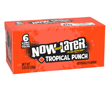 Now and Later Tropical Punch Flavor 0.93 oz (24 Packs Per Box)