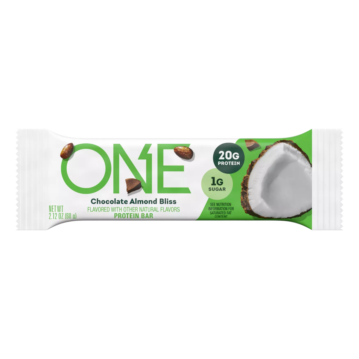 One Chocolate Almond Bliss 20g of Protein 2.12 oz (12 Bars Per Box)