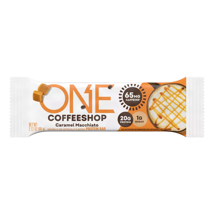 One CoffeeShop Caramel 20g of Protein 2.12 oz (12 Bars Per Box)