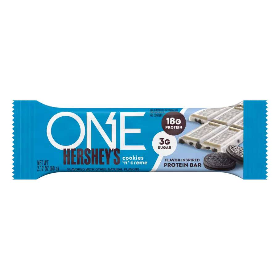 One Hershey's Cookies n Cream 18g of Protein 2.12 oz (12 Bars Per Box)