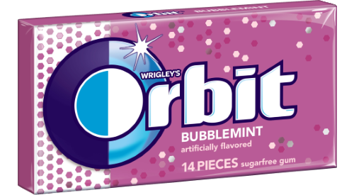Orbit Gum Bubblemint Flavor (12 Packs Per Box)