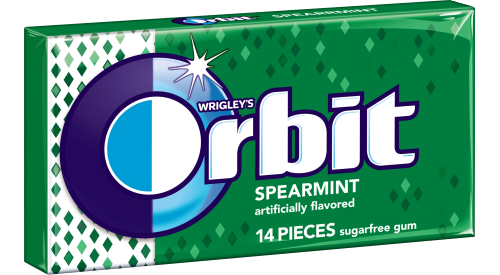 Orbit Gum Spearmint Flavor (12 Packs Per Box)