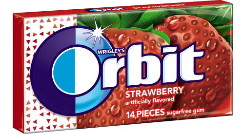 Orbit Gum Strawberry Flavor (12 Packs Per Box)