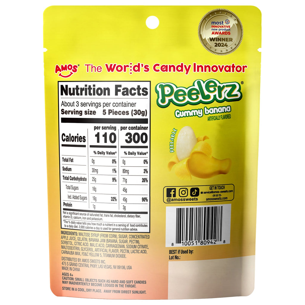 Peelerz - Peelable Gummy Banana Flavor - 3oz