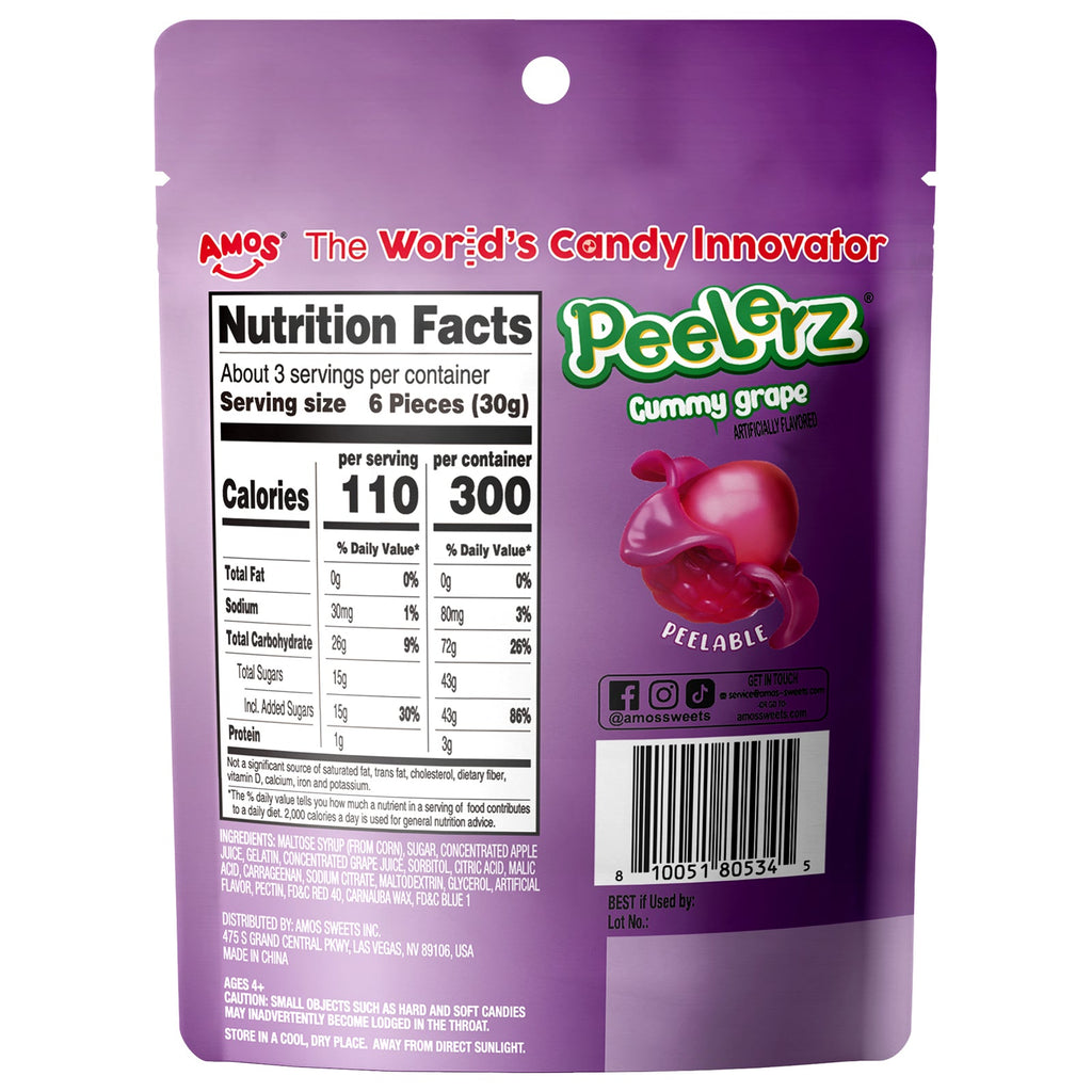 Peelerz - Peelable Gummy Grape Flavor - 3oz