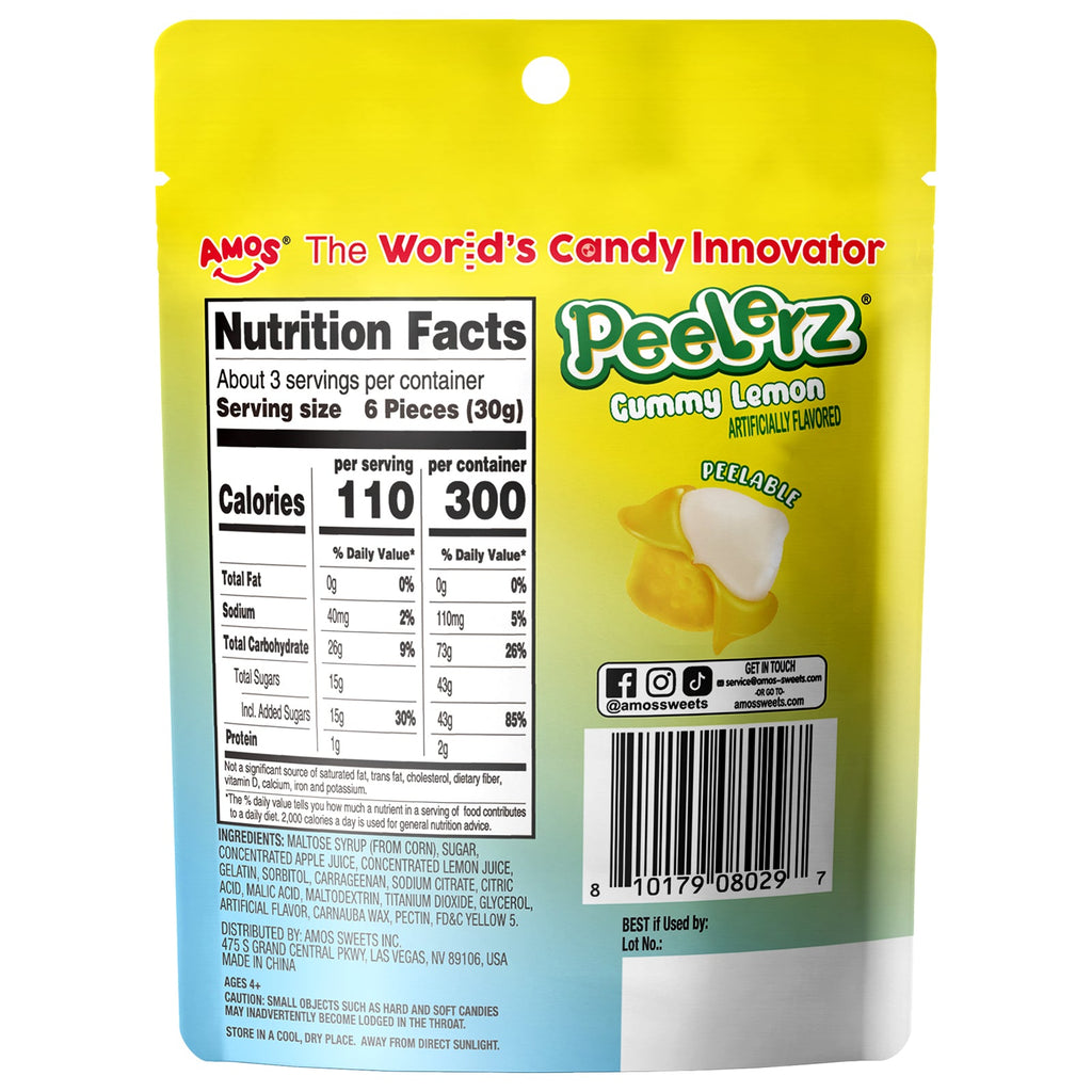 Peelerz - Peelable Gummy Lemon Flavor - 3oz