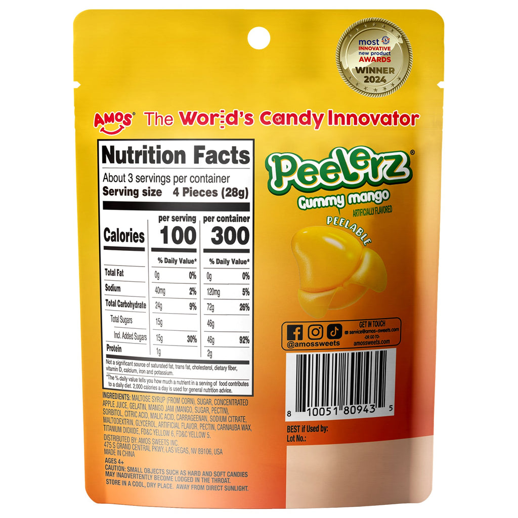 Peelerz - Peelable Gummy Mango Flavor - 3oz
