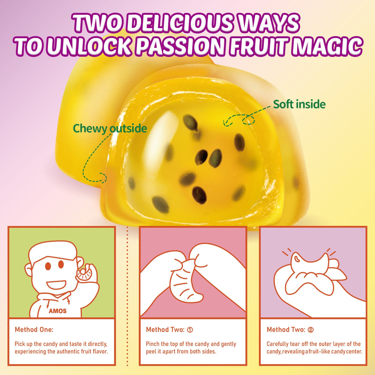 Peelerz - Peelable Gummy Passion Fruit Flavor - 3oz