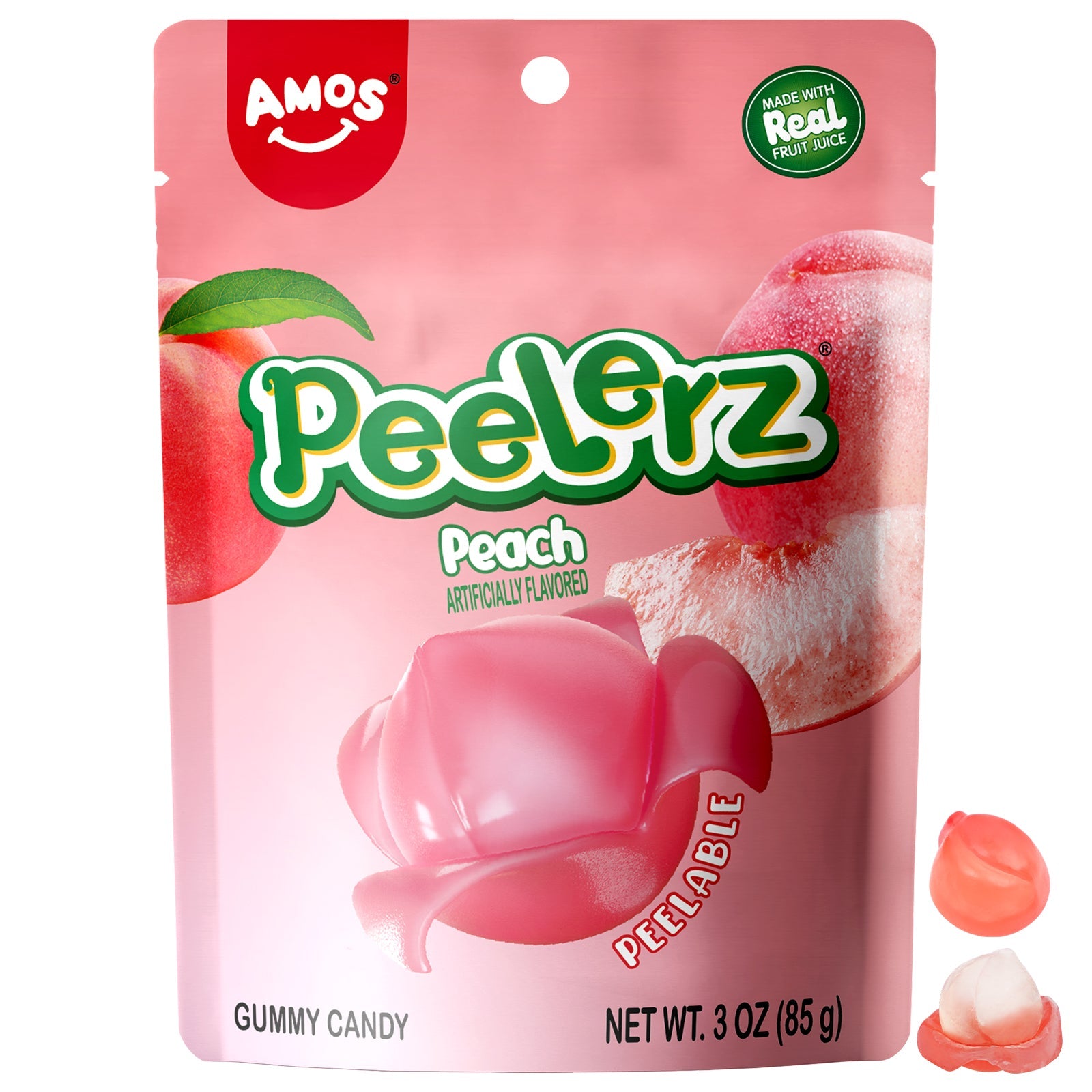 Peelerz - Peelable Gummy Peach Flavor - 3oz