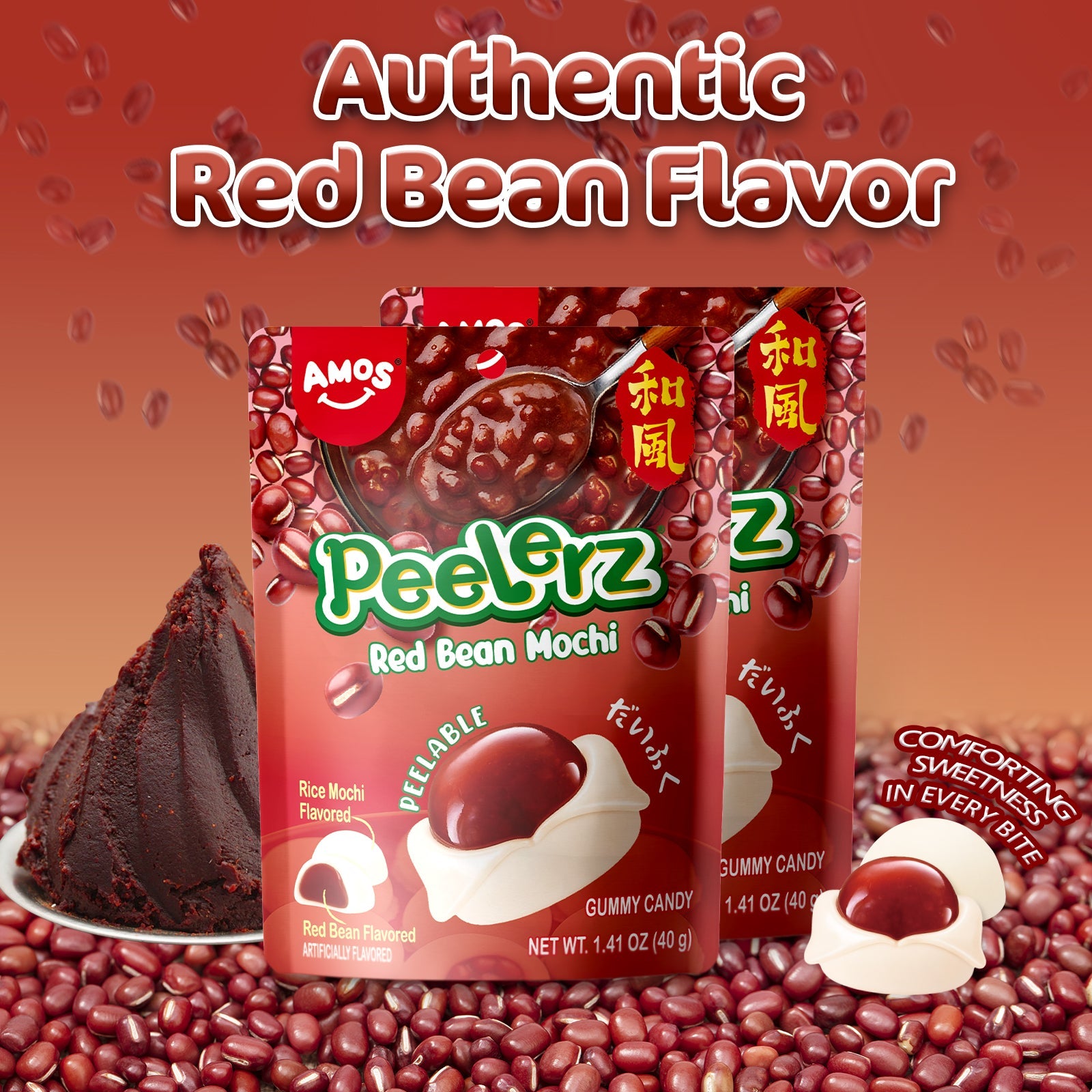Peelerz - Peelable Gummy Red Bean Flavor - 40g/bag
