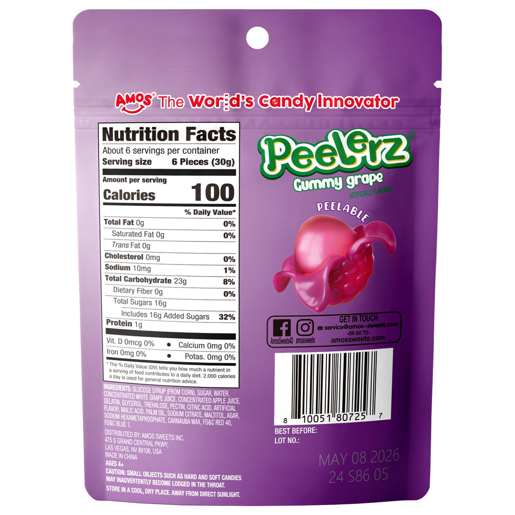 Peelerz - Peelable Gummy Grape Flavor - 6oz