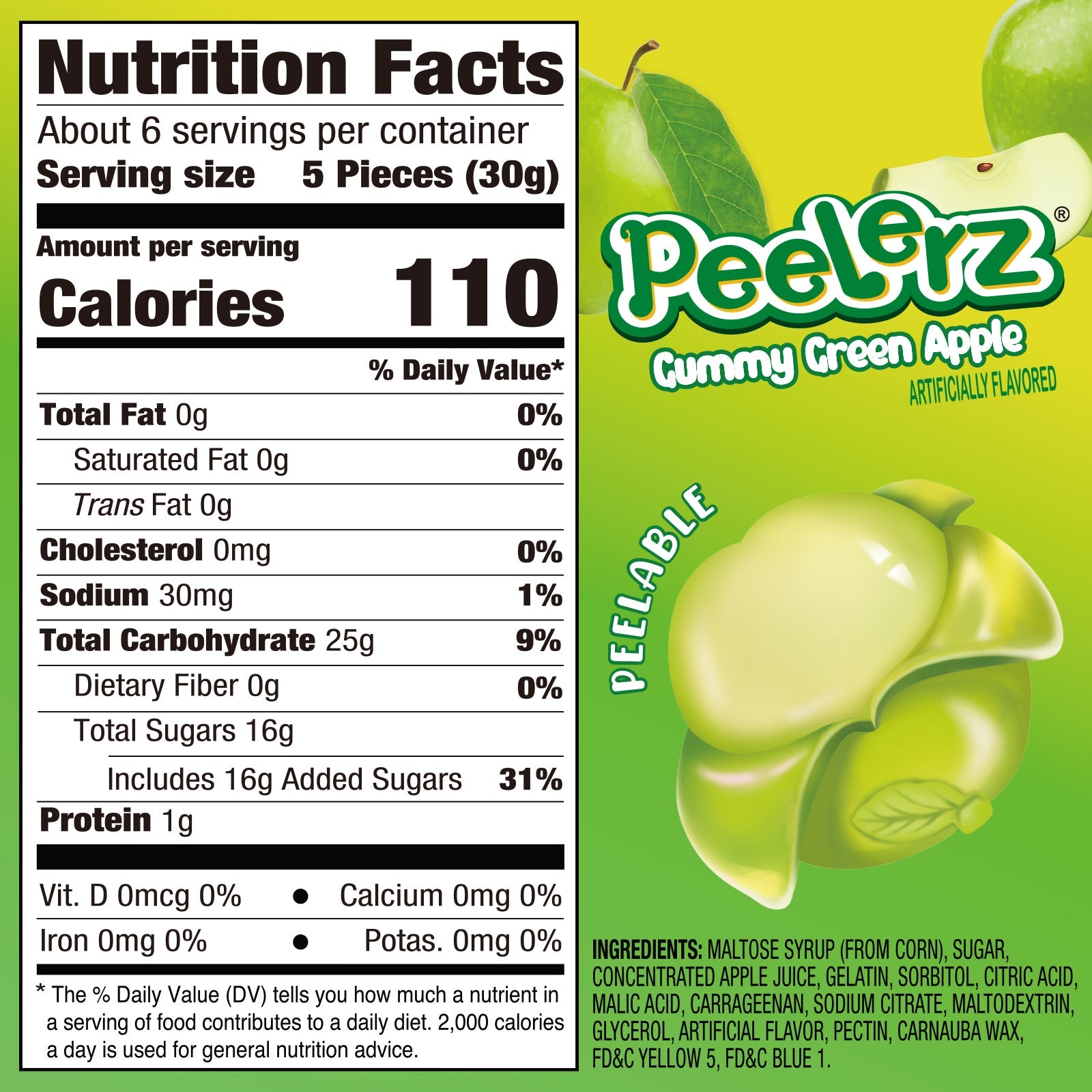 Peelerz - Peelable Gummy Mix Flavor - 6oz/bag