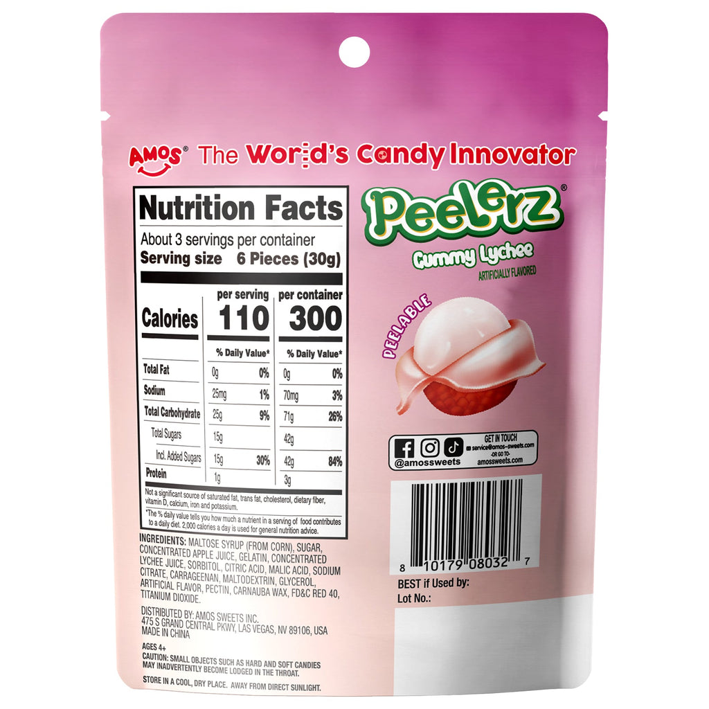 Peelerz - Peelable Gummy Lychee Flavor - 3oz
