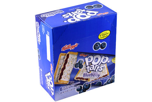 Pop Tarts Frosted Blueberry Flavor 3.67 oz (6 Packs Per Box)