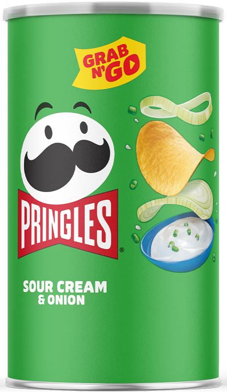 Pringles Chips Grab n Go Sour & Cream 2.5 oz (12 Cans Per Case)