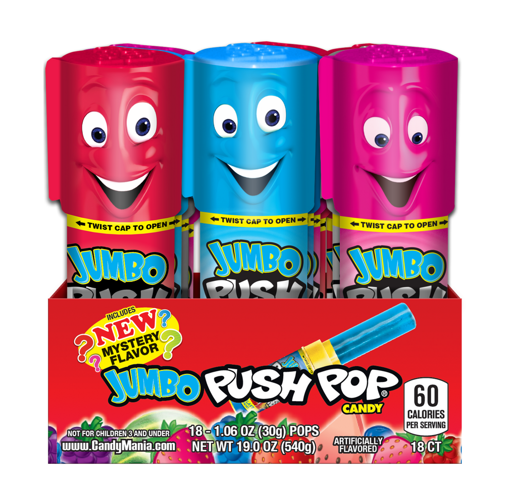 Push Pops Jumbo Assorted Flavors (18 Pieces Per Box)