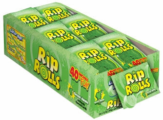 Rip Roll Sour Green Apple 1.4 oz (24 Rolls Per Box)