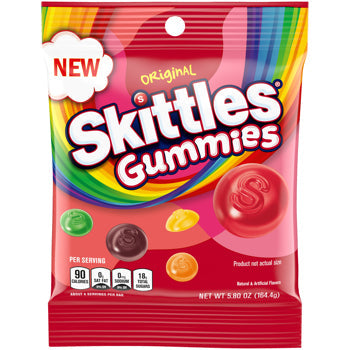 Skittles Original Gummies Peg Bag 5.8 oz (3 Bags)