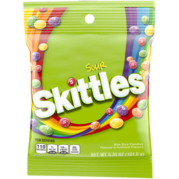 Skittles Sour Peg Bag 5.7 oz (3 Packs)