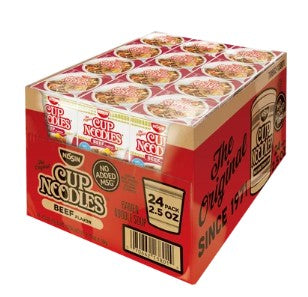 Soup Noodles In a Cup Beef 2.5 oz (24 Cups Per Case)