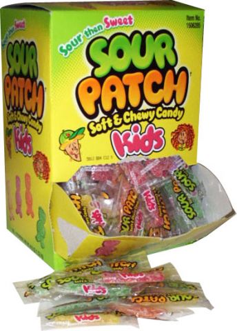 Sour Patch Kids Wrapped (240 Pieces Per Box)