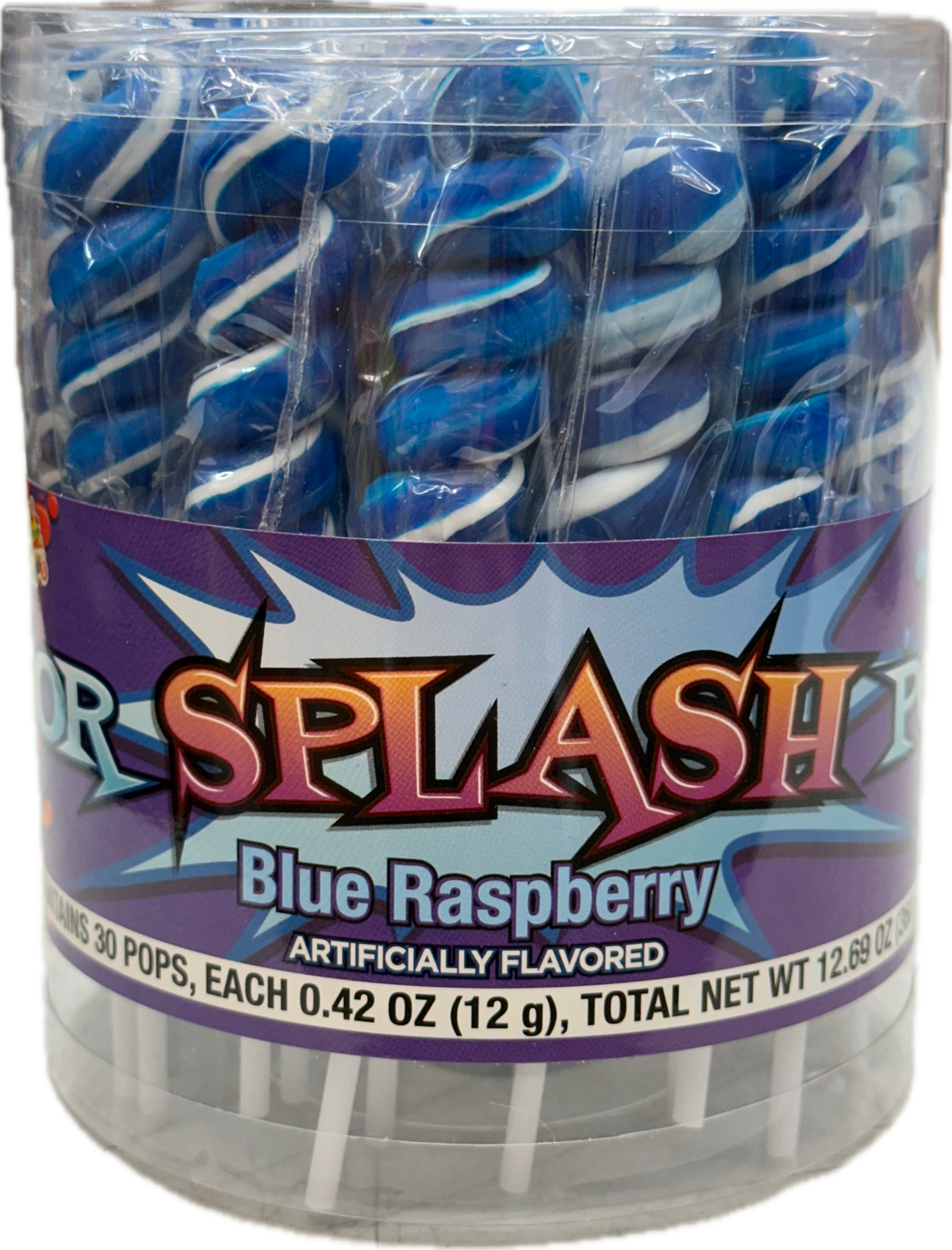 Splash Swirl Pops Royal Blue (30 Pops Per Jar)