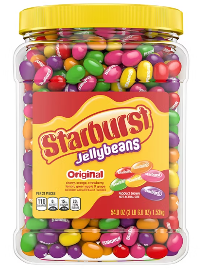 Starburst Original Jelly Beans Unwrapped (54 oz Per Jar)
