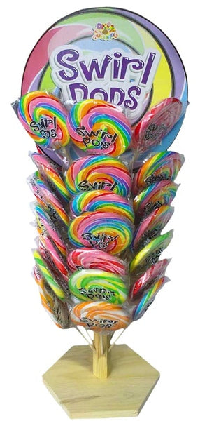 Swirl Round Jumbo Lollipops 3 oz (48 Pops Per Display)