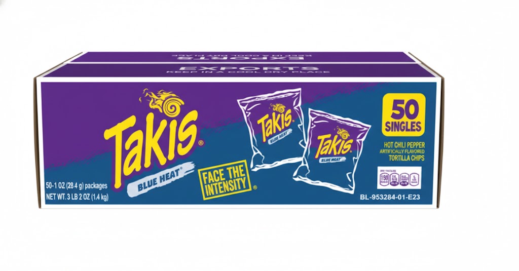 Takis Blue Heat Hot Chili Pepper 1 oz (50 Packs Per Case)