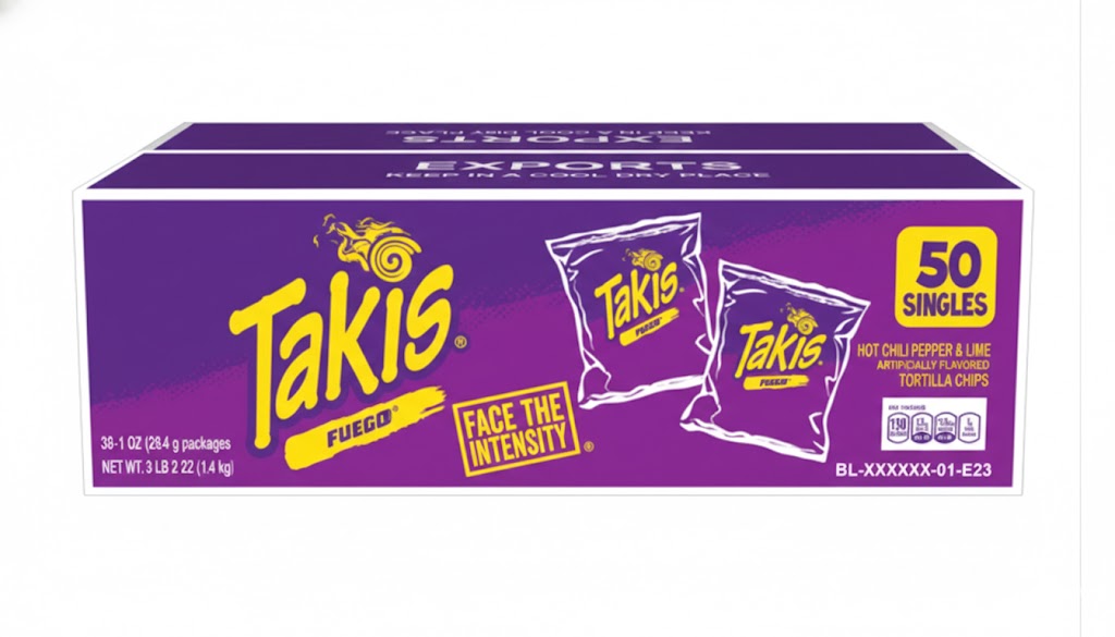 Takis Fuego Chili Pepper & Lime 1 oz (50 Packs Per Case)