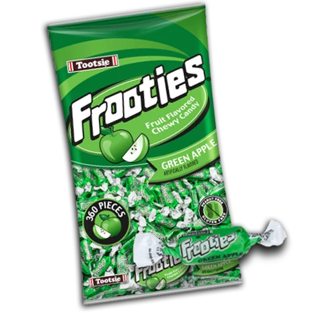 Tootsie Frooties Apple Bite Size Wrapped (360 Pieces Per Bag)