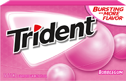 Trident Bubble Gum Flavor (12 Packs Per Box)