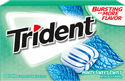 Trident Gum Minty Sweet Twist Flavor (12 Packs Per Box)