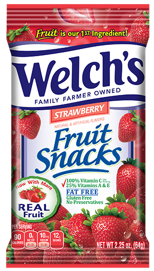 Welch's Strawberry  5 oz (12 Bags Per Case)