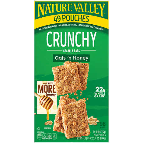 Nature Valley Crunchy Oats n Honey 1.4 oz (49 Bars Per Box)