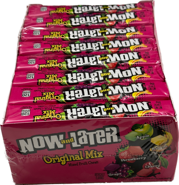 Now and Later Candy Original Mix  2.4 oz (24 Packs Per Box)